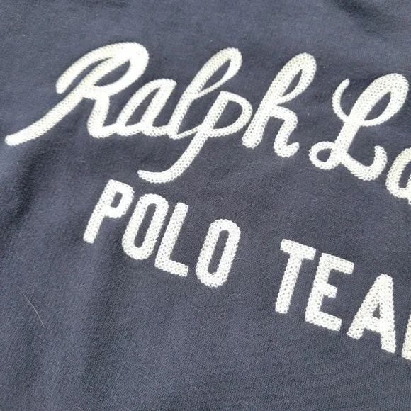 Polo Ralph Lauren Men Team Signature Navy Sweatshirt Crewneck Big &Tall - Picture 6 of 6